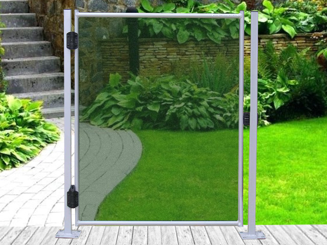 Fixed gate PLATINIUM Green on plates with grey frame