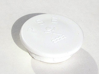 Pack of 10 White caps for Beethoven barrier post
