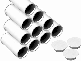 Beethoven installation kit WOOD Ø30mm with 5 PVC tubes 100cm + 10 covers + epoxy + latch