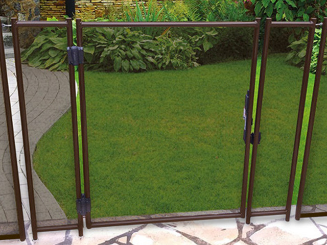 Removable pool gate EASY Chocolat 16mm