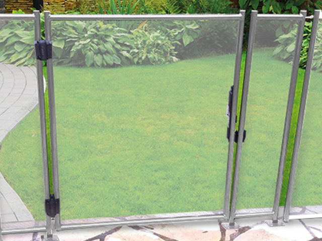 Automatic gate Beethoven KIT LOC White on plates grey frame