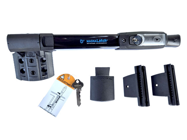Bare SECURIPOOL MAGNA LATCH gate lock with key