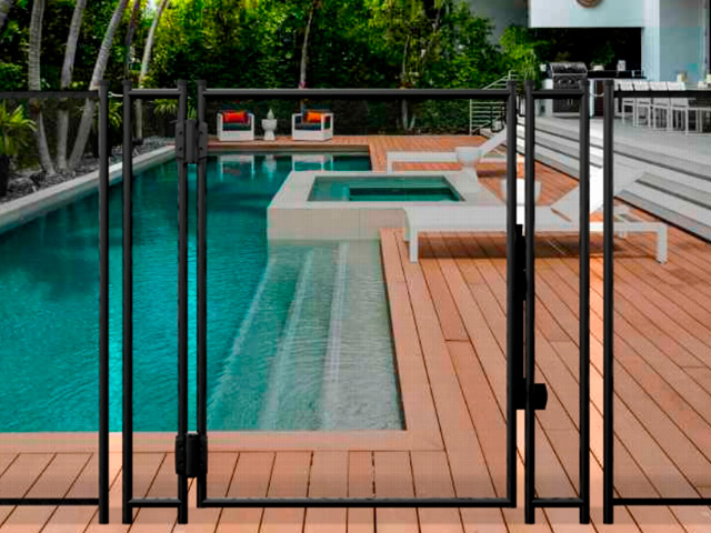 Automatic removable gate Black 16mm