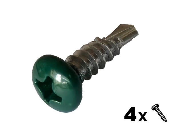 Set of 4 Green stainless steel screws SECURIPOOL barrier