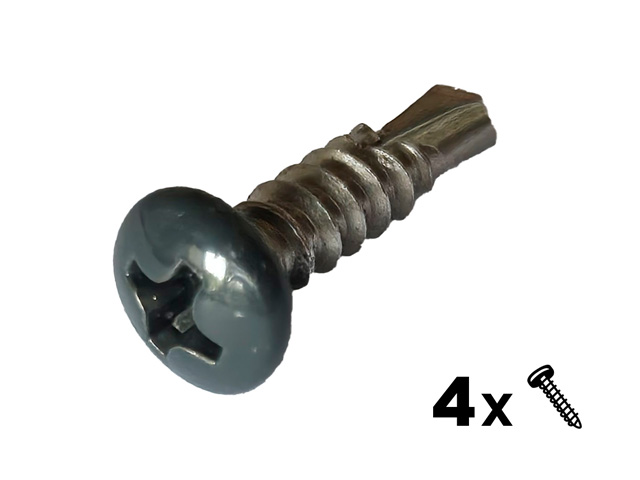 Set of 4 Anthracite stainless steel screws SECURIPOOL barrier